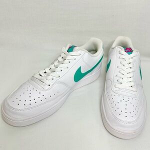 Nike Court Vision Low Next Nature White/Teal/Pink Sneakers Women’s Size 10